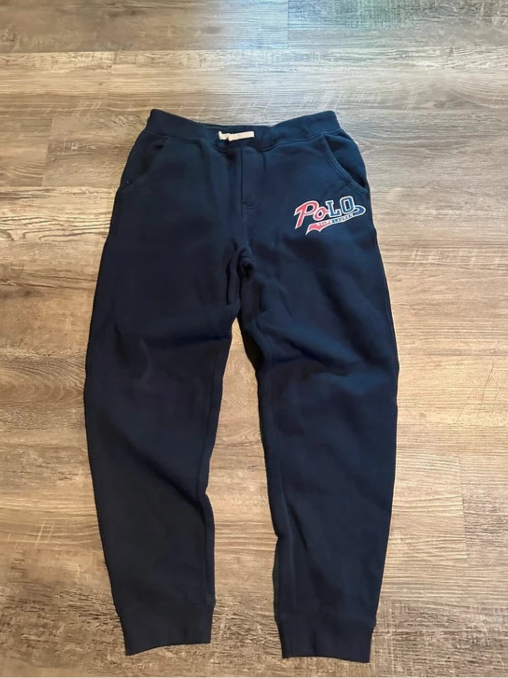 Ralph Lauren Navy Blue Polo Logo Sweatpants